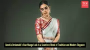 Genelia Deshmukh Stuns in Raw Mango Saree with Banarasi Brocade Blouse