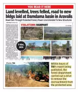 Gurgaon Forest Department Clears Encroachments from Damdama Lake Catchment