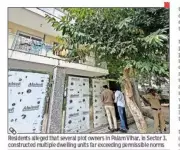 Gurgaon's Palam Vihar Faces Sealing of Illegal Dwelling Units in Crackdown