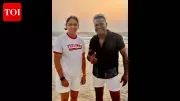 Harmanpreet Kaur Enjoys Sunset Stroll in Goa, Meets Local Fisherman