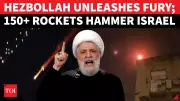 Hezbollah Launches 150-Rocket Barrage at Israel, Claims Intel Base Hit in Tel Aviv