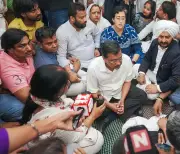 Kejriwal Visits Palam Fire Victims, Blames Government Negligence for 9 Deaths