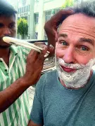 Michael Vaughan Gets Roadside Shave Ahead of T20 World Cup Final in India