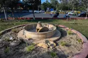 New Delhi's Decorative Fountain Vandalized Days After Installation