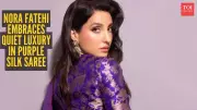 Nora Fatehi's Minimalist Purple Saree: A Masterclass in Quiet Elegance