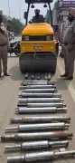 Phagwara Police Crush Modified Bullet Silencers in Crackdown on Noise Pollution