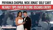 Priyanka Chopra and Nick Jonas Escape Near Golf Cart Accident at Oscars