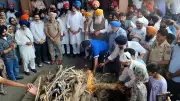 Punjab Opposition Leaders Attend Cremation of Official Who Died by Suicide