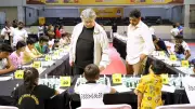 Russian Grandmaster Petr Kiriakov Plays Simultaneous Chess with 36 Bihar Youngsters