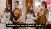 Sara Tendulkar Redefines Bridesmaid Fashion with Bronze-Gold Saree Look
