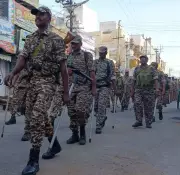 Trichy Police Conducts First Flag March Ahead of Assembly Elections