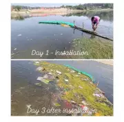 Uttar Pradesh Fights River Plastic with Floating Barriers Made from Waste
