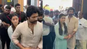 Vijay Deverakonda Protects Wife Rashmika Mandanna from Mob at Temple on Anniversary