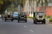 Vintage Mahindra Jeeps Roar Back to Life at Panjab University, Capturing Youth Imagination