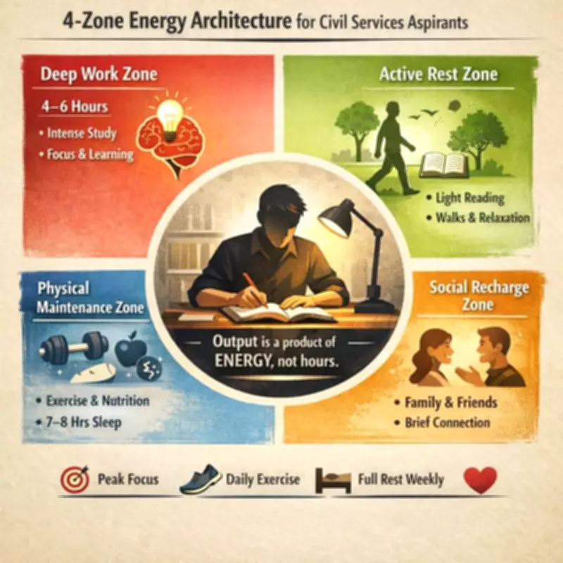 4-Zone Energy Architecture: A Smart Daily System to Boost Productivity for UPSC