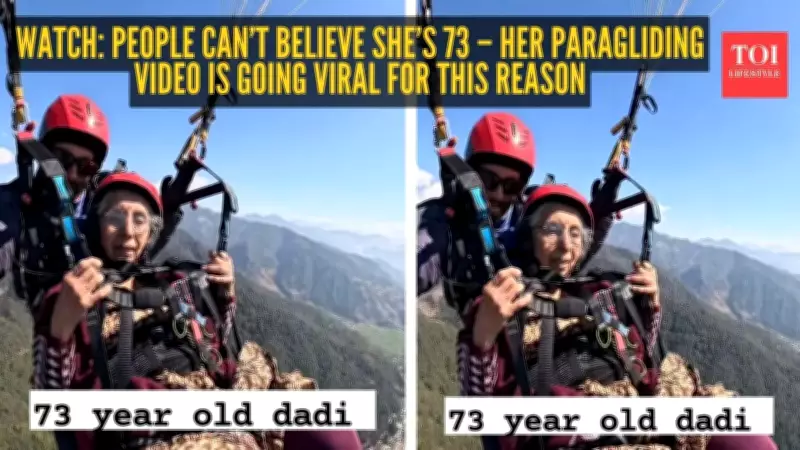 73-Year-Old Woman's Calm Paragliding Video Goes Viral, Inspires Social Media