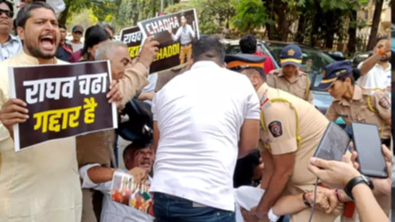 AAP Workers Detained Outside Raghav Chadha’s Mumbai Home