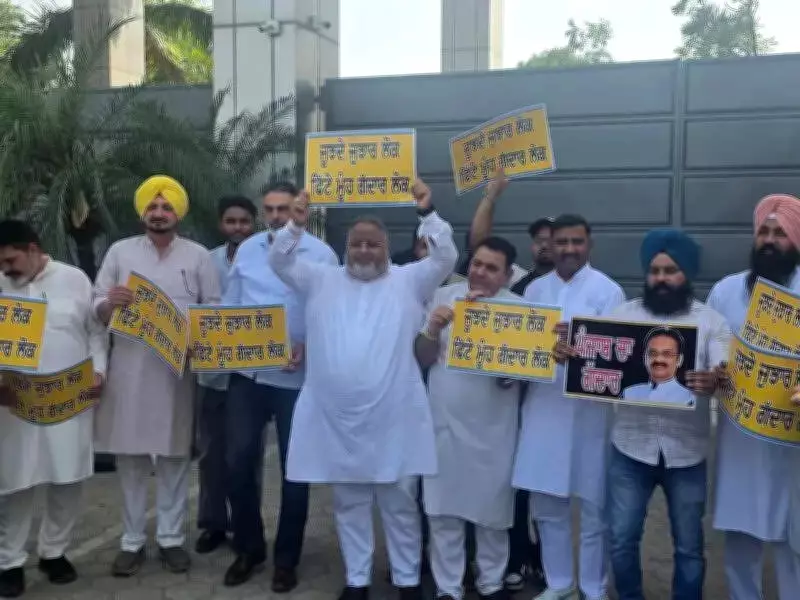 AAP workers protest against three ex-MPs for joining BJP, call them traitors