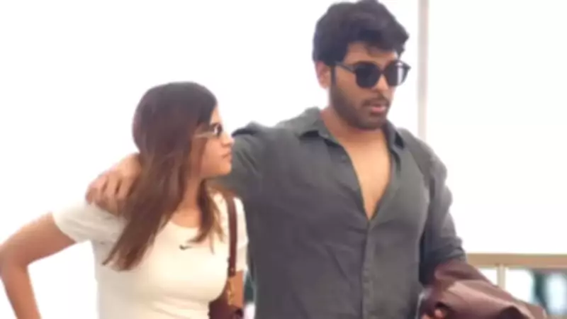 Allu Sirish and Nayanika Reddy Stun at Airport with Effortless Style