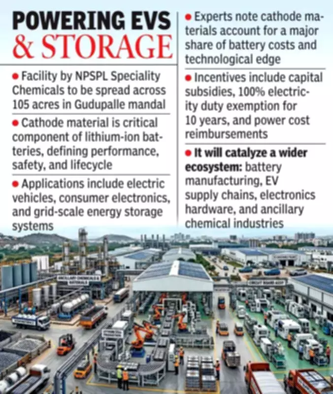 Andhra Pradesh Secures ₹2,550 Crore Investment for Cathode Material Plant in Chittoor