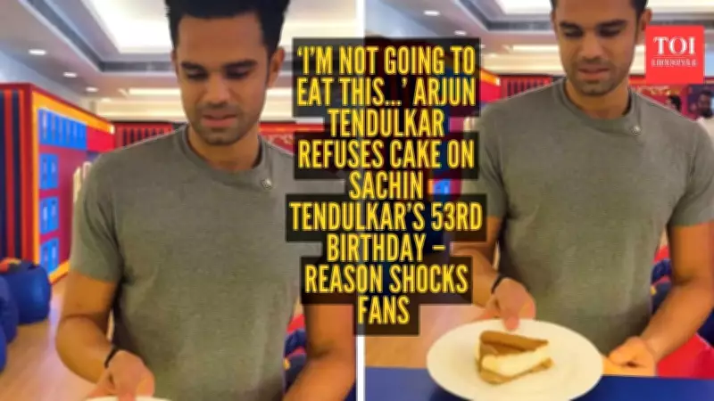 Arjun Tendulkar's Cake Refusal Steals Spotlight on Sachin's 53rd Birthday