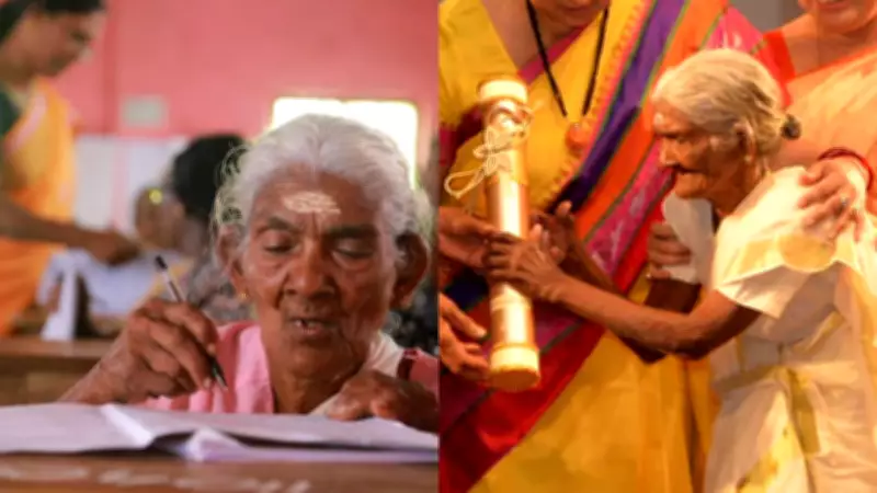 At 96, Kerala's Karthyayani Amma Scores 98% in First-Ever Literacy Exam