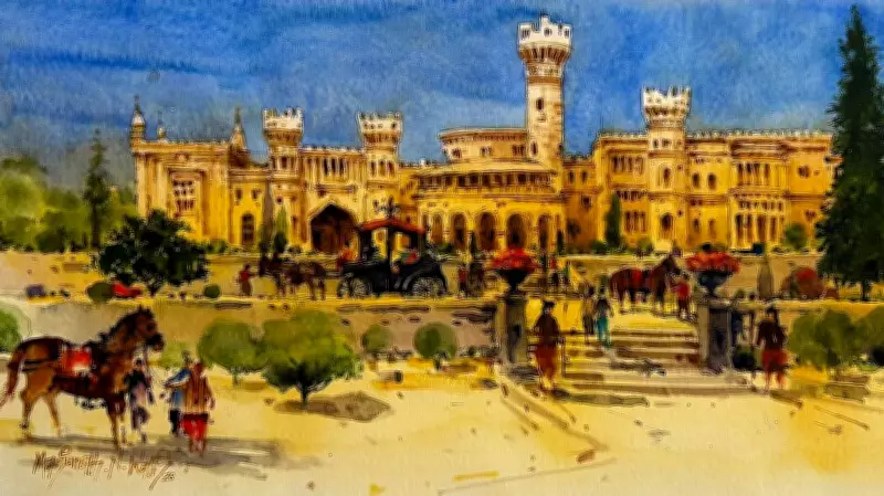 Bengaluru's Heritage Captured in Postcard-Sized Watercolour Art by Wali