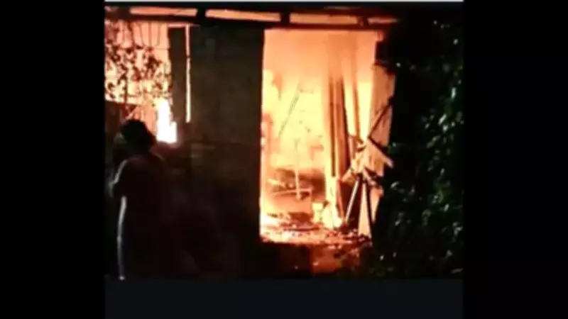 Bhagalpur: Family Escapes Arson Attack by Masked Criminals in Midnight Assault