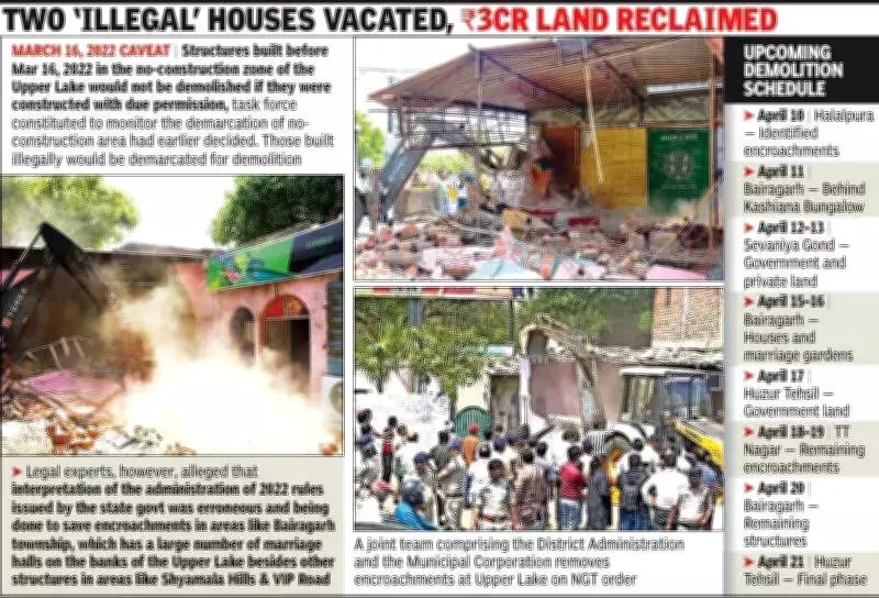 Bhopal Anti-Encroachment Drive Resumes: 9 Shops Demolished Near Mosque
