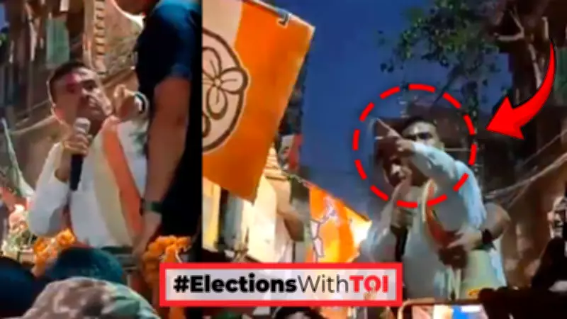 BJP's Suvendu Adhikari Confronts TMC Slogans at Bengal Rally, Escalates Political Tensions
