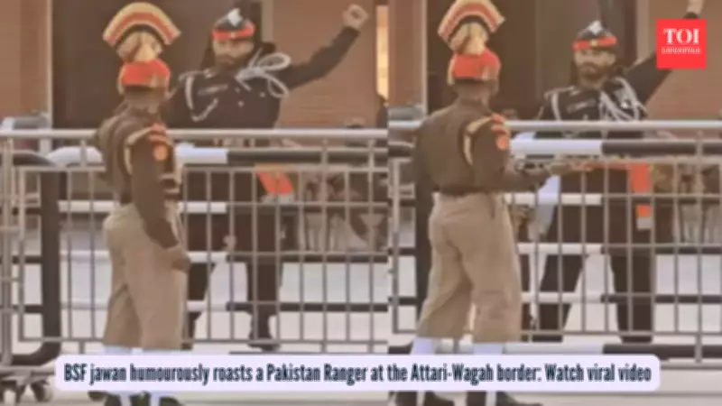 BSF Jawan's Playful Mimicry of Pakistan Ranger Goes Viral at Wagah-Attari Border