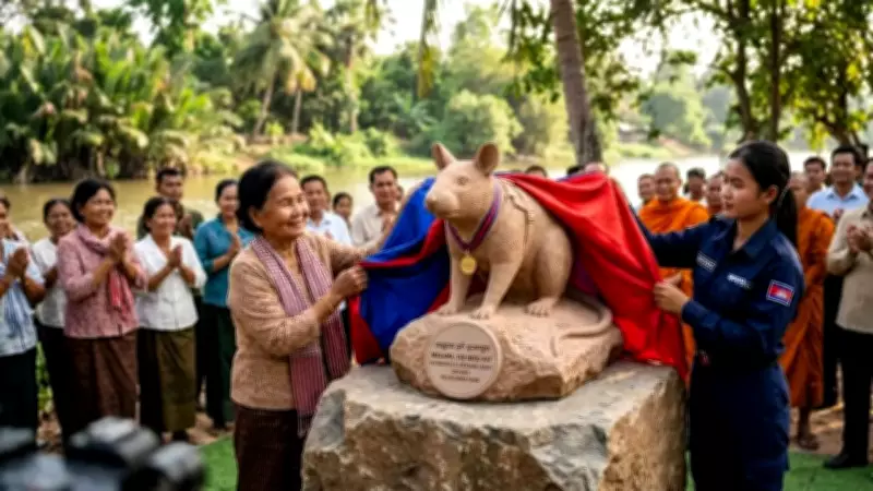 Cambodia Unveils Monument Honoring Heroic Landmine-Sniffing Rat Magawa
