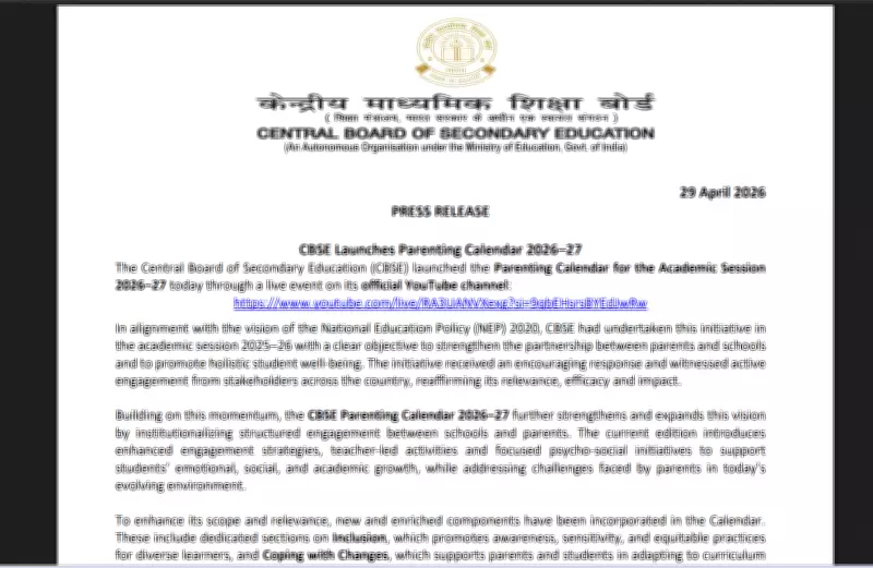 CBSE Introduces Parenting Calendar 2026-27 for Enhanced School-Parent Engagement