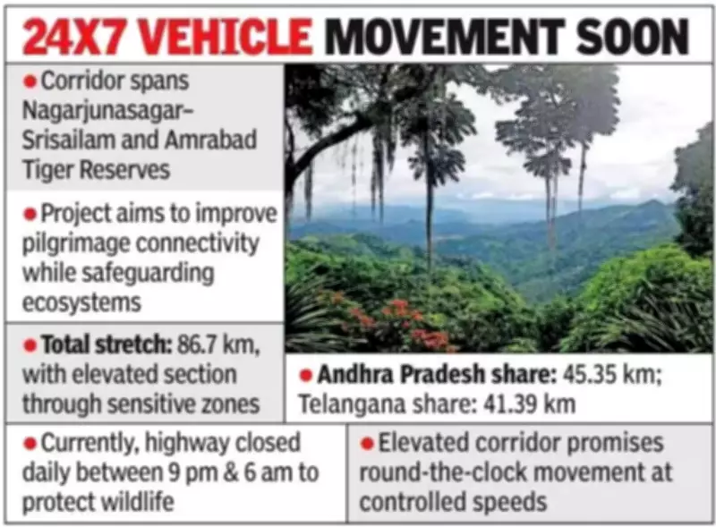 Centre Plans Rs 18,500 Cr Elevated Corridor Through Nallamala Forest for Pilgrim Connectivity