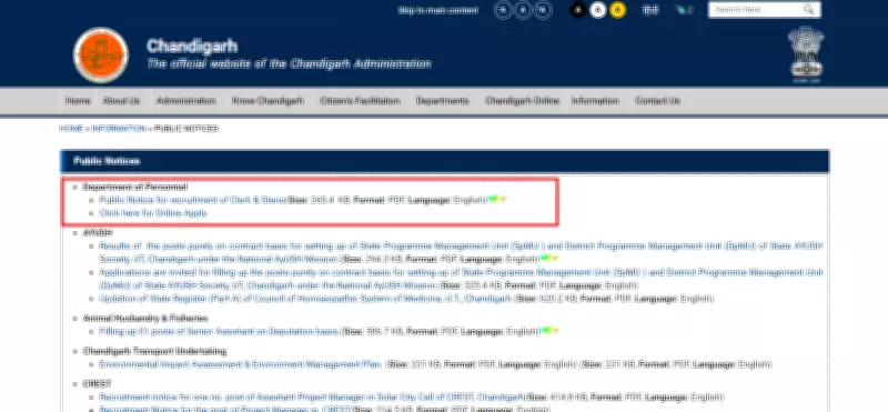 Chandigarh Administration Opens Recruitment for 257 Clerk and Steno-Typist Posts
