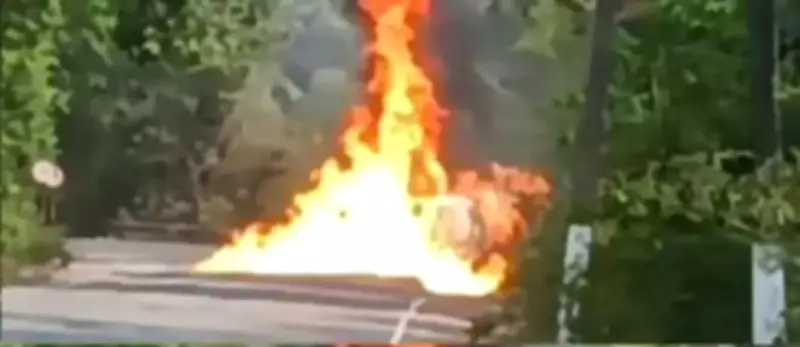 Chemical Tanker Explodes on NH-52 in Uttara Kannada, Driver Missing