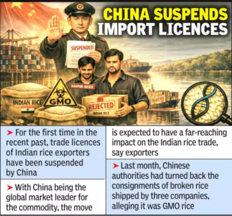 China Suspends Licenses of 3 Indian Rice Exporters Over GMO Claims