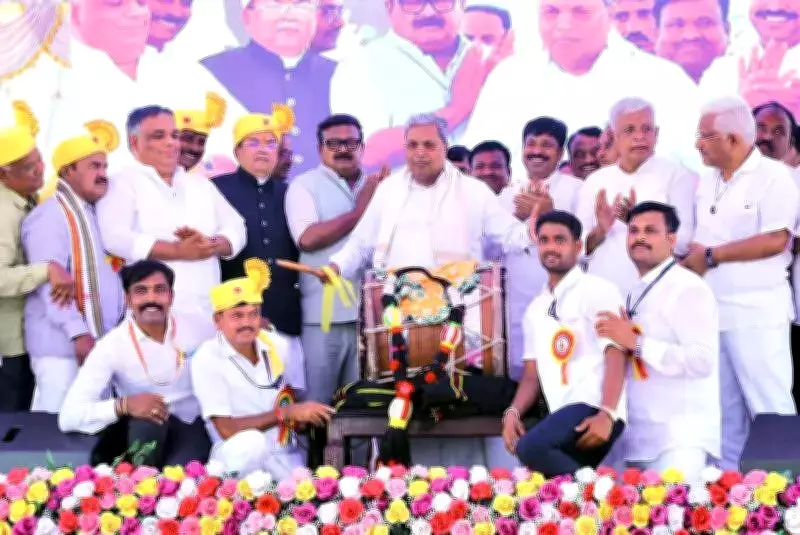 CM Siddaramaiah Advocates for Harmony, Rejects Superstition at Temple Event