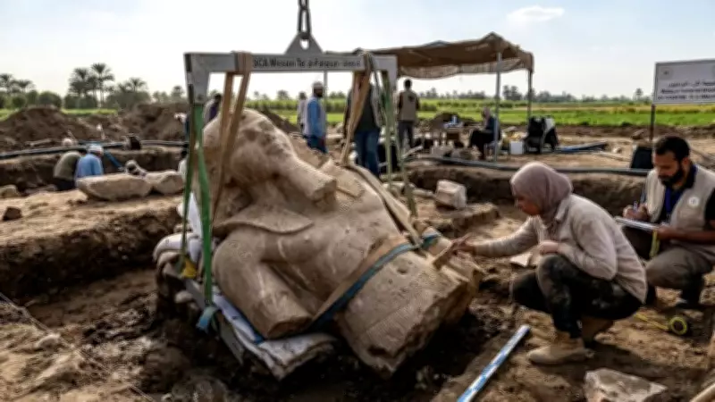 Colossal Ramesses II Statue Fragment Unearthed in Egypt's Nile Delta
