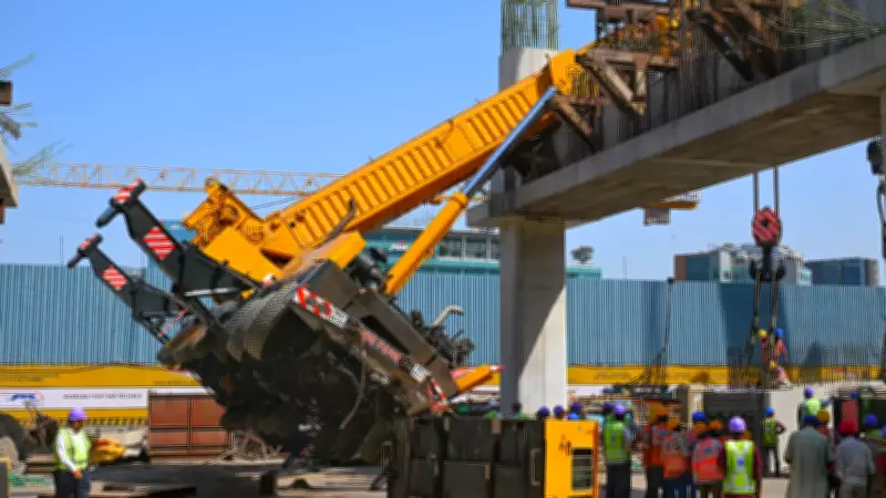 Crane Collapse at Mumbai Metro Site Triggers Panic, Traffic Chaos in BKC