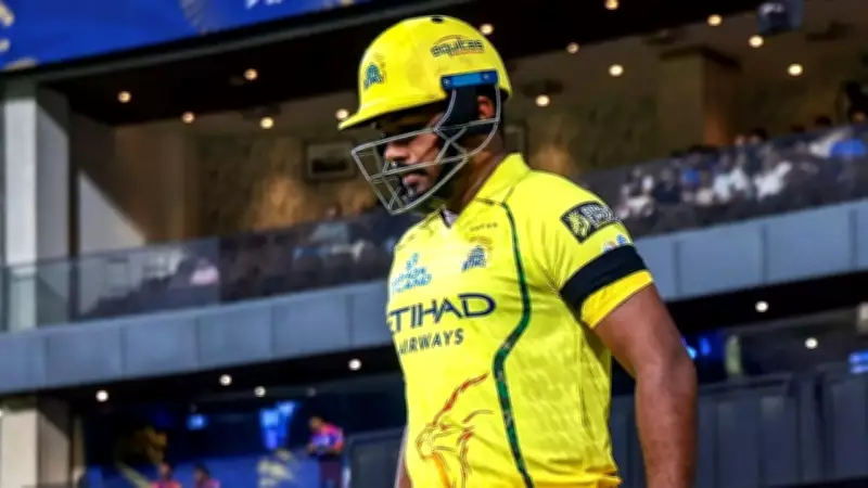 CSK players wear black armbands in memory of Mukesh Choudhary's mother