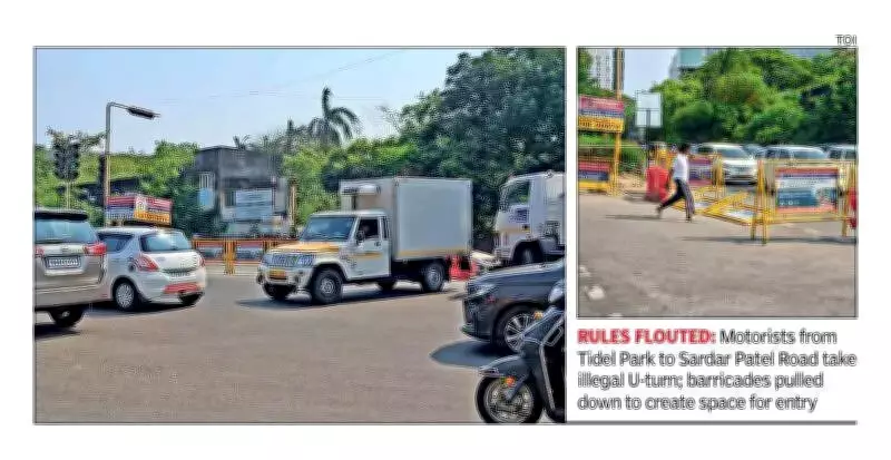 Dangerous Wrong-Side U-Turns Near Indira Nagar MRTS Station on OMR