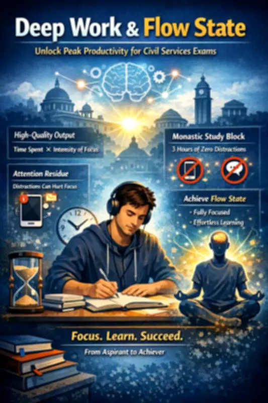 Deep Work & Flow State: Ultimate Productivity Strategy for UPSC Aspirants