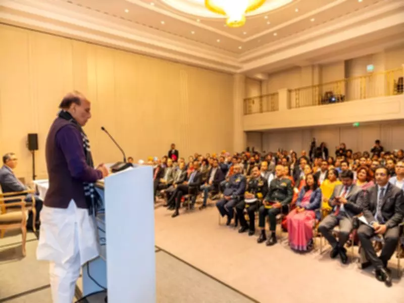 Defence Minister Rajnath Singh Engages Indian Diaspora at Berlin Embassy Event