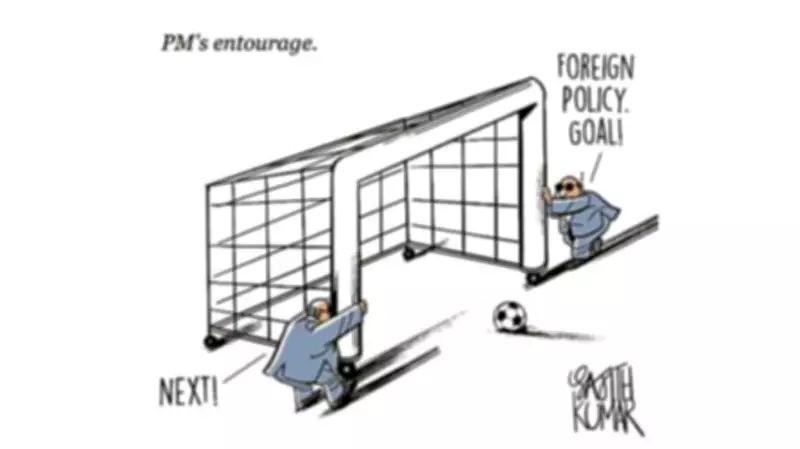 DH Cartoon: PM's Entourage Sparks Debate on Official Travel