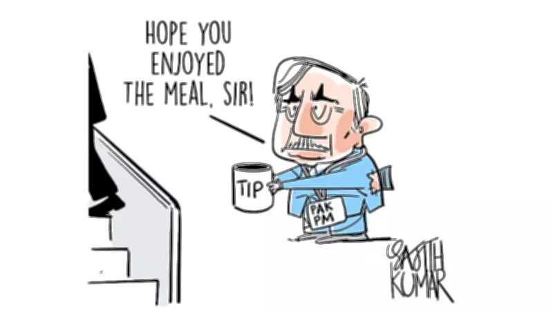 DH Cartoon Satirizes Political Rhetoric with 'Hope You Enjoyed the Meal, Sir'