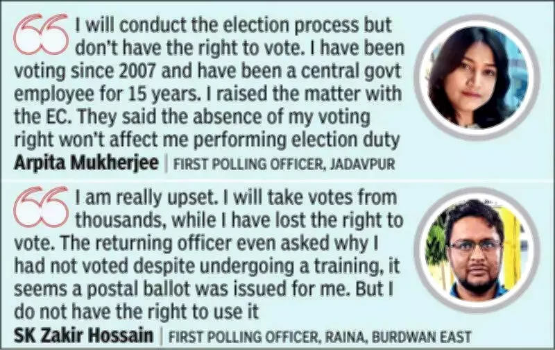 Disenfranchised Poll Workers in Bengal: EC Assigns Duty but Denies Vote