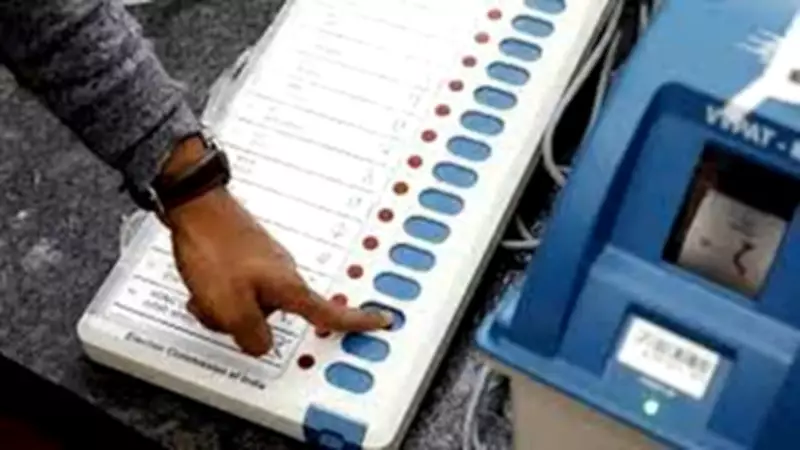 DMK Candidate Inspects Polling Booths Over EVM Order Changes in Coimbatore South