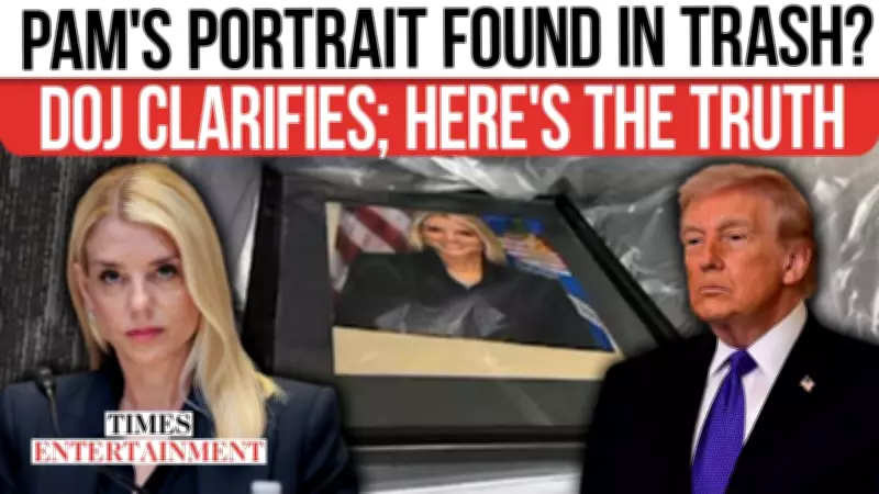 DOJ Forced to Respond After Viral Photo Shows Pam Bondi's Portrait in Trash Bin