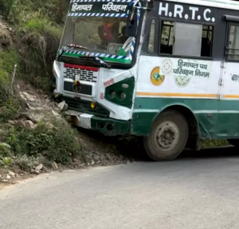 Driver Rams Bus into Hills to Avert Tragedy After Brake Failure in Himachal